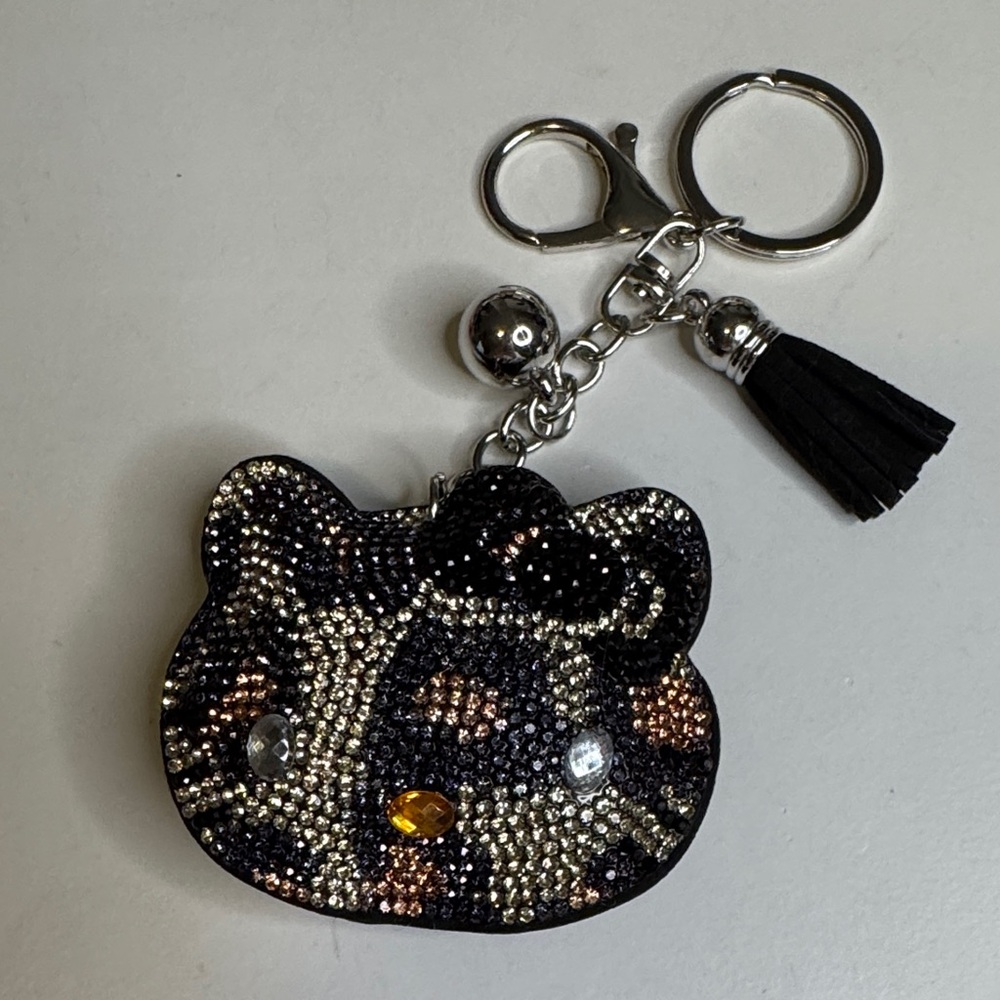 Crystal Hello Kitty Keychain with Tassel